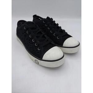 UGG Women's EVERA CUT OUT Sneakers Shoes‎ 7US BLACK Suede NWOB